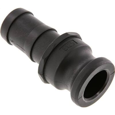 Camlock DN 32 (1 1/4'') Koppeling Polypropyleen met slangpilaar (32 mm) Type E MIL-C-27487