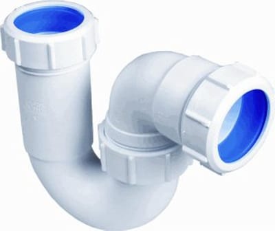 McAlpine Buissifons kunststof buissifon model P met komo keur 40x40mm 2xklem verbinding