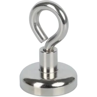 Fix-o-moll Magneet Met Haak - Oogmagneet - Neodymium - 20x31mm - 2 Stuks