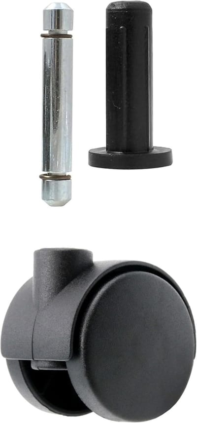 Meubelwielen Zwenkwielen - Wielen met Pen - Meubels Verplaatsen - Stil en Vloervriendelijk - Ø 30mm - Zwart