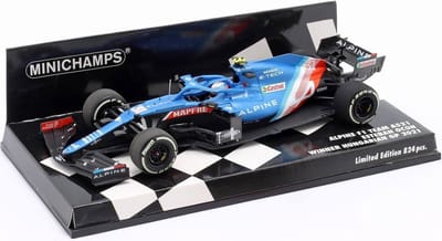 Alpine F1 Team A521, Ocon, Winner Hungarian GP 2021 - 1:43 - Minichamps