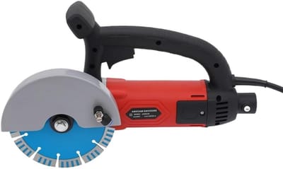 Elektrische Betonzaag - Muurfrees Groefmachine - Nauwkeurig Zagen - 3000W Krachtige Motor - 160mm Zaagblad - Zwart