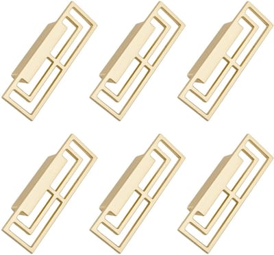 Dailygoods- Handgrepen Goud - 6 Stuks - Zinklegering - Duurzaam - Kastknoppen - Modern Design - Geschikt voor Keuken/Kinderkamer
