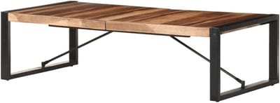 Salontafel Massief Hout - Woonkamertafel - Centrum Meubel - Industrieel Design - 140 x 70 cm - Zwart