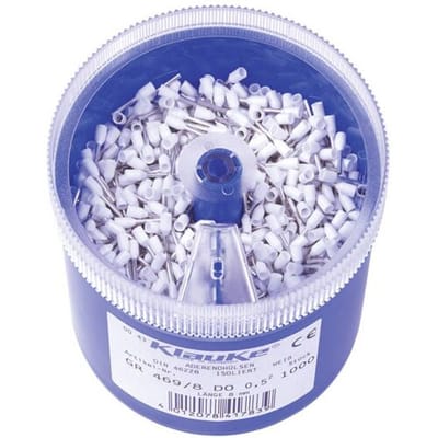 Klauke GR4698DO Assortiment adereindhulzen 0.5 mm² Deels geïsoleerd Wit 1000 onderdelen