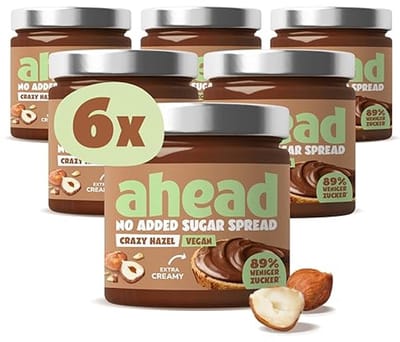 ahead Crazy Spreads – Suikerarme Notenpasta – Glutenvrij, Vegetarisch, Zonder Palmolie en Toegevoegde Suiker – Chocopasta & Pistache Pasta