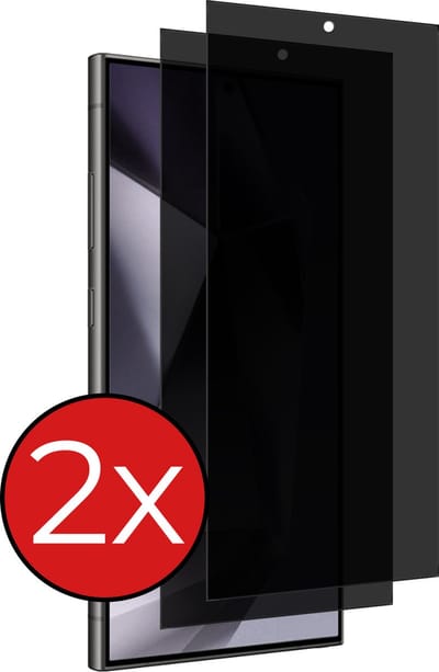 Screenprotector - 2 Stuks - Geschikt voor Samsung Galaxy S24 Ultra - Privacy Filter - Beschermglas - Gehard Glas - Tempered Glass - Screen Protector