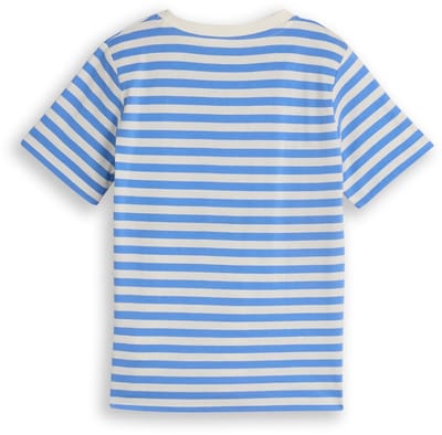 Tom Tailor - T-shirt met streepjespatroon - Maat 92/98 - mid blue off white stripe