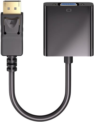 Goobay DisplayPort Monitor Adapter - DisplayPort (m) naar VGA (v)(15-pin) - 0.15 meter - Zwart