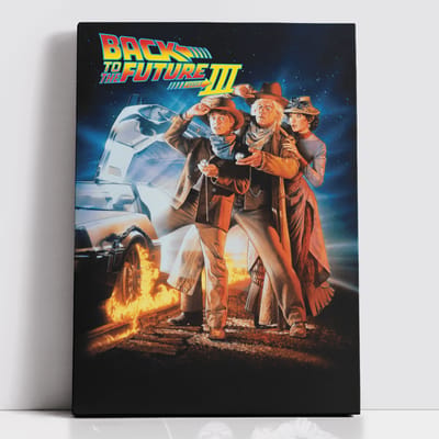 Decorsome x Back To The Future Part Three Classic Poster Rectangular Canvas - 12x18 inch