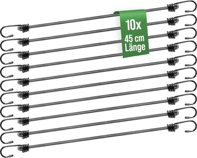 Mehr Garten spanelastieken met haken, Ø 8 mm, universele expander belastbaar tot 30 kg, weerbestendige bagagebinders, elastische spanners
