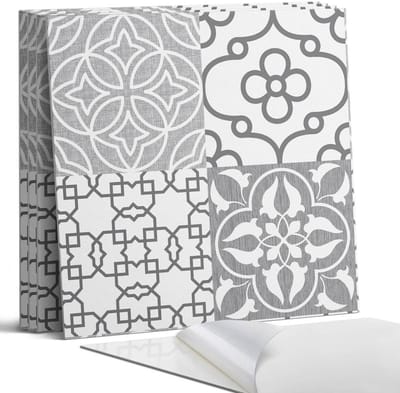 Coloray Wandpanelen Zelfklevend - Geometrische patronen in de lay-out Zelfklevende Wandpanelen - 50 cm x 50 cm - Grijs Wandpaneel PVC - 4 stuks - Texturen Wandpanelen Zelfklevend - Wandpanelen Keuken - Wandpaneel Badkamer