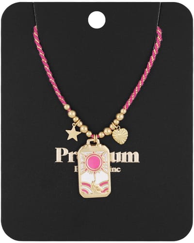 Eclipse Charm Necklace - Pink Gold kleur