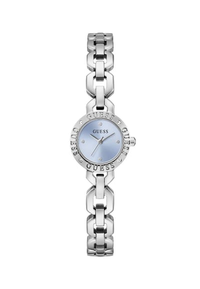 Guess Siren Analoog Quartzhorloge Zilverkleurig Kast Gemaakt Van 100% Roestvrij Staal En Een Band Van 100% Roestvrij Staal 23 GW1019L1, GW1019L2, GW1019L3, GW1019L4, GW1019L7
