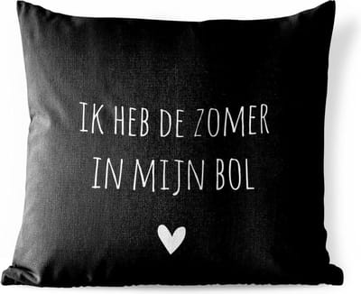 Buitenkussen Weerbestendig - Quotes - Ik heb de zomer in mijn bol - André Hazes - Spreuken - 50x50 cm