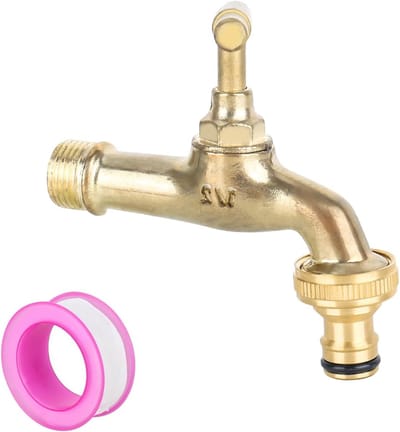 Duurzame Messing Tuinslangkraan 1/2 Inch, Vorstbestendige Buitenkranen met Dichtband voor Tuingebruik