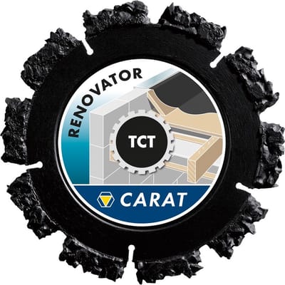 CARAT Renovator Universeel Ø125 x 22,23 mm — CREN125300 - renovatieschijf 125mm, universeel slijpschijf - CARAT Renovator Ø125, CREN125300, renovatieschijf 125mm, universele slijpschijf 22,23 mm, schijf verwijderen lijm mortel