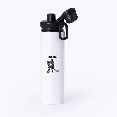 Hacebo® - ijshockey met eigen naam waterfles met draaidop zwart - Sport - ijshockeyer - Sport - water fles - 850ML