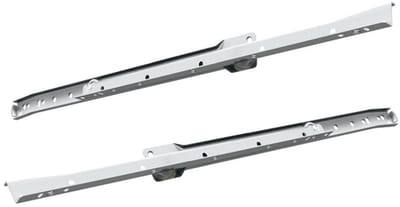 Fulterer ladegeleider 3132 - 350 mm | draagkracht tot 35 kg | deels uittrekbaar | witte rolgeleider met hoeklijn | set van 2 |