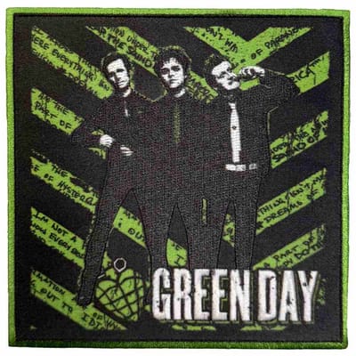 Green Day - Green Grenade Patch - Zwart/Groen