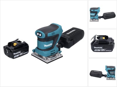 Makita DBO 482 F1 accu-excentrische schuurmachine 18 V 112 x 102 mm + 1x accu 3,0 Ah - zonder oplader