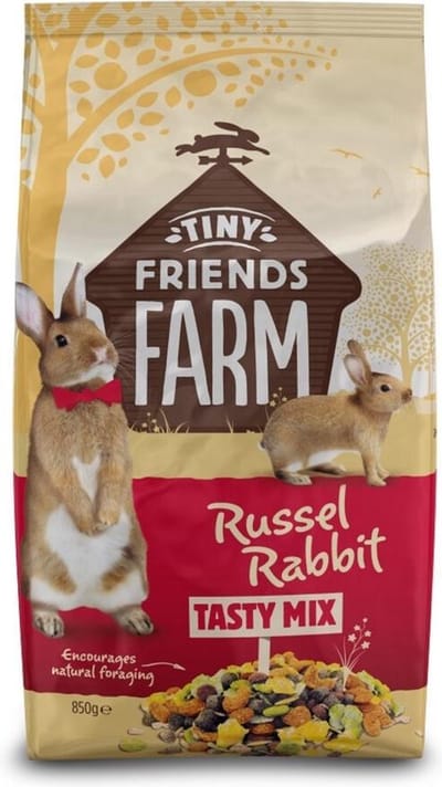 Tiny Friends Farm Russel Konijn Original - 6 x 850 gr - Voordeelverpakking