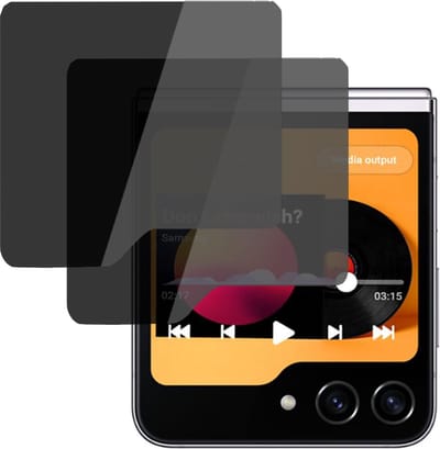 2x Privé Screenprotector geschikt voor Samsung Galaxy Z Flip 5 Screenprotector - Privacy Beschermglas - Privacy Proteqt+