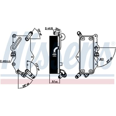 Olie radiator, automatische versnellingsbak NISSENS 90942