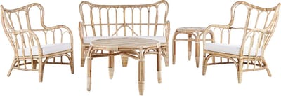 BRINDISI - Loungeset voor 4 - Crème - Rotan