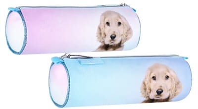 Starpak Etui Hond - Roze / Blauw - 8x22x8 cm