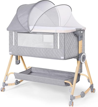 Fietsdrager Babyzitje - Fietsstoeltje Baby - Veilig Fietsen - Met Opbergruimte - 38x38x30 cm - Grijs