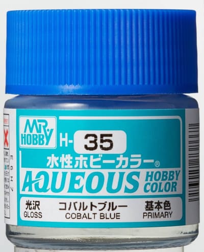 Gunze H-035 - Cobalt blue Glanzend Ral 5013 - Mr. Hobby Aqueous Modelbouwverf 10ml