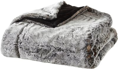 Plaids Cocooning - fleece deken - plaid - Frisson sombre- noir - Superzachte fleece - 200 cm x 150 cm