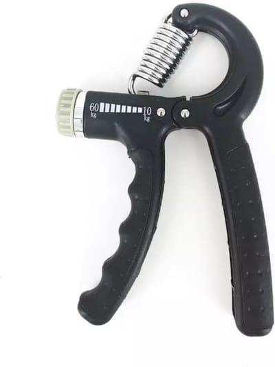 Handtrainer 10 tot 60kg - Handknijper- Knijphalter - Armtrainer – Gewichten - Hand knijper set - Handgripper - Hand gripper - grip - Onderarm trainer - Buigveer – Grip Trainer - Vinger - Hand spier - Fitness - Zwart - ATHLIX