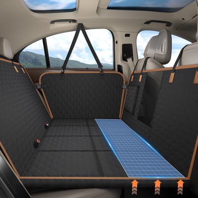 Hondenautohoes Achterbank - Reisdeken Auto - Veilig Reizen - Waterdicht Krasbestendig - 120 x 62 cm - Zwart