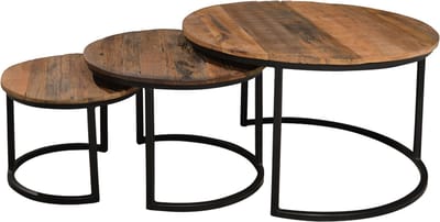 D - Livingfurn - Salontafel Dakota Jerrel - 73x73x44 - Riverwood