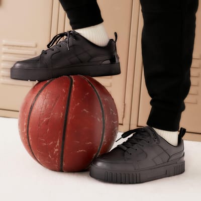 Oslo Flare Y Zwarte Leren Schoenen