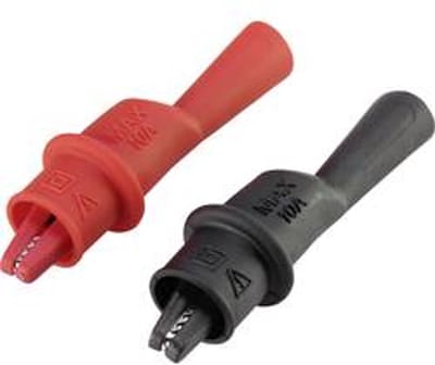 VOLTCRAFT MSK-111 Krokodillenklem Bus 2 mm CAT III 1000 V, CAT IV 600 V Zwart, Rood