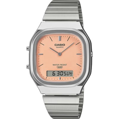 Casio Casio Collection Vintage AQ-240E-4AEF Horloge - Staal - Zilverkleurig - Ø 35 mm
