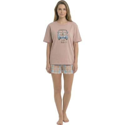 Dames Zomer Korte Mouwen Katoenen Pyjama's KL40000