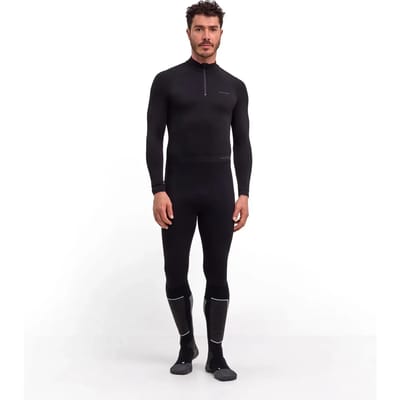FALKE Maximum Warm Long sneldrogend functioneel materiaal lang functioneel ondergoed heren zwart - maat S