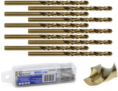 GEKO Metaalboor - HSS M35 Staal - 5% Kobalt - 5 mm - 10 stuks