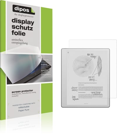 dipos – 2x Matte Beschermfolie geschikt voor reMarkable Paper Pure | Krasbestendige & antireflecterende Screenprotector Ultra-Thin