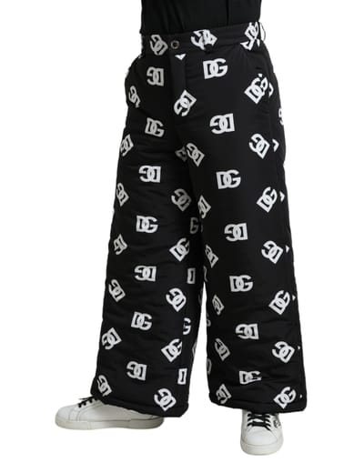 Wijdverongde Gequiltte Broek met Dg Logo Print