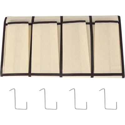 24 Zakken Multifunctionele Niet-geweven Hangende Schoenen Opbergtas Organizer Houder (Beige) beige