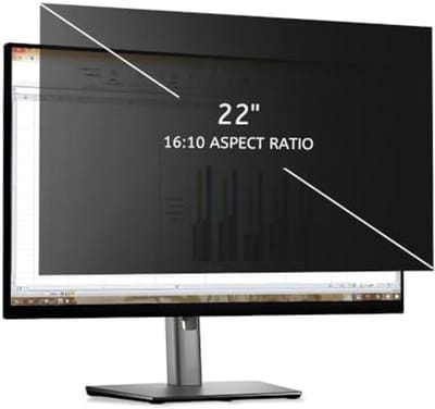 PolkaHome Afneembare computer privacyfolie, 22 inch voor 16:10 monitor, anti-glare blauwlichtfilter, anti-spy, oogbescherming