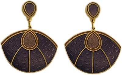 Behave - Oorbelhangers dames - Vintage paarskleur - Statement retrolook
