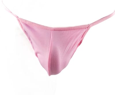 BamBella ® - ondergoed - maat Onesize S M L - heren string onderbroek Roze kant mannen