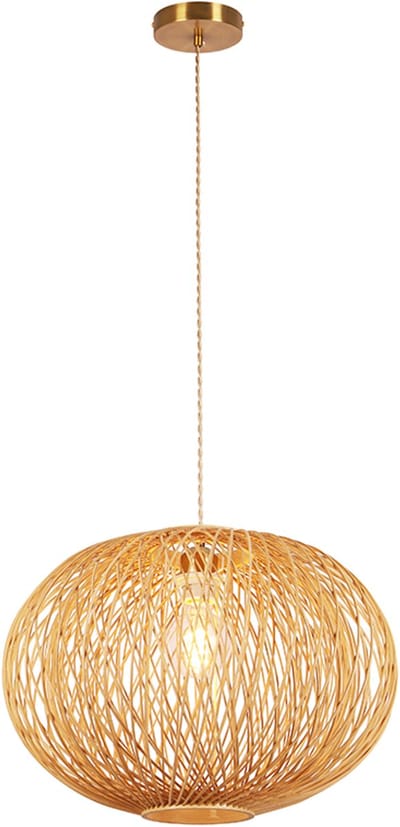 Olucia - FLORINE - Hanglamp - Bruin / Messing - Vorm: Rond