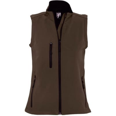 SOLS Dames/dames Rallye Soft Shell Bodywarmer Jacket (Donkere chocolade)